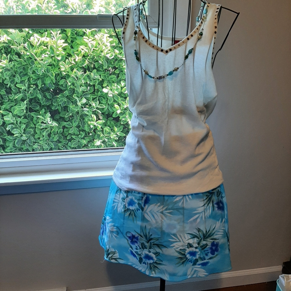 Exact change floral cover-up/skirt